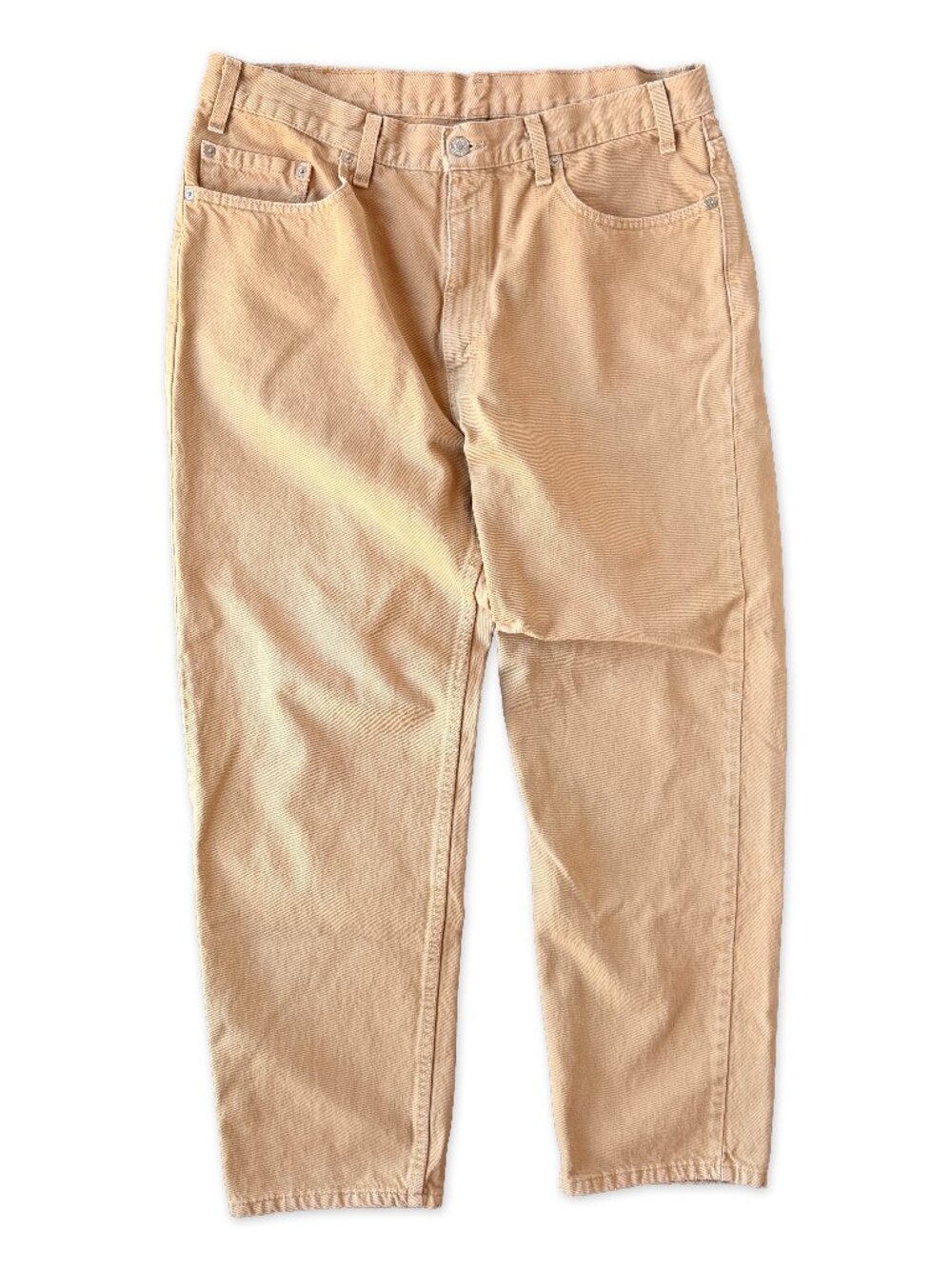 Levi's 550 Relaxed Khaki Tan Jeans Made in USA W38 L30 Vintage 1997